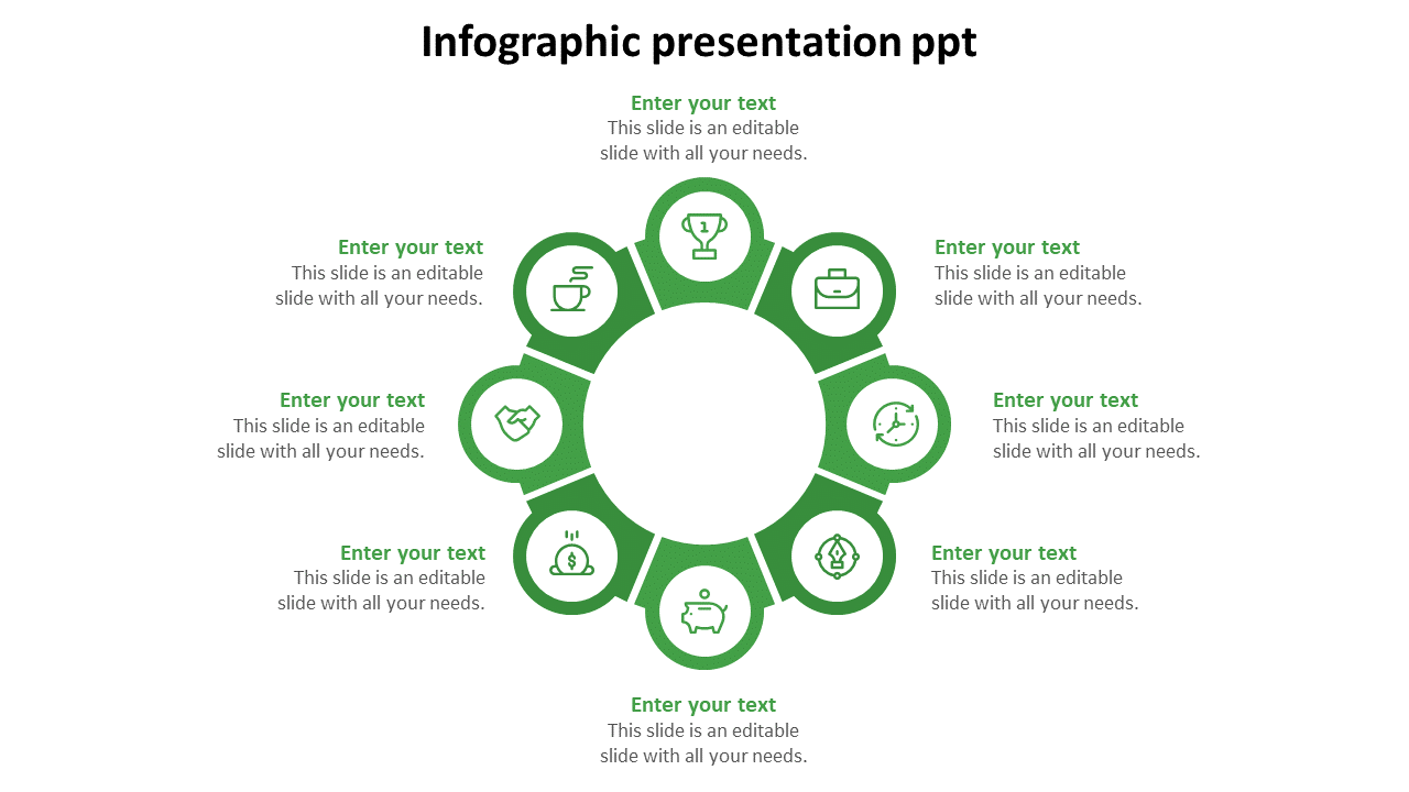 infographic presentation ppt-8-green